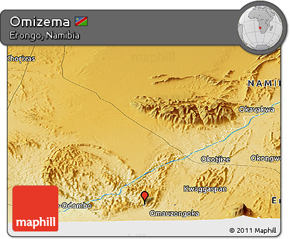 Physical Panoramic Map of Omizema
