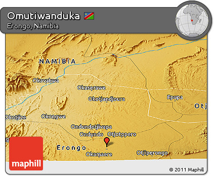 Physical Panoramic Map of Omutiwanduka