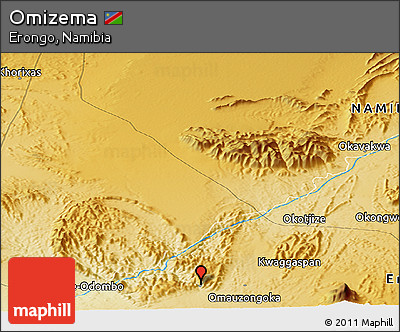 Physical Panoramic Map of Omizema