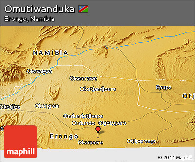 Physical Panoramic Map of Omutiwanduka