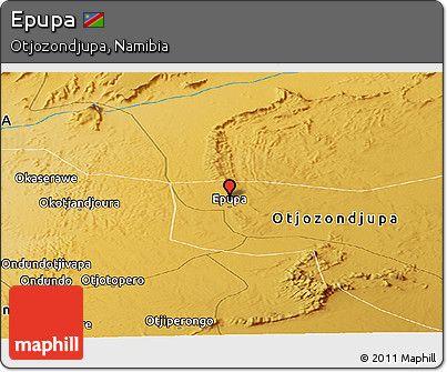 Physical Panoramic Map of Epupa