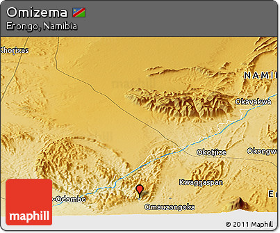 Physical Panoramic Map of Omizema