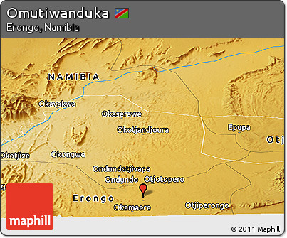 Physical Panoramic Map of Omutiwanduka