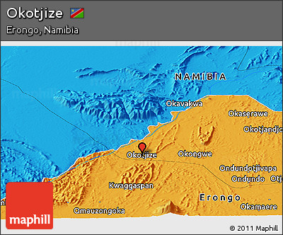Political Panoramic Map of Okotjize
