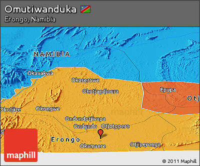 Political Panoramic Map of Omutiwanduka
