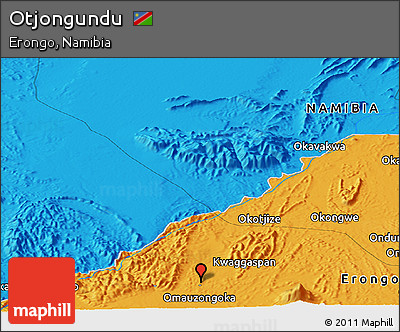 Political Panoramic Map of Otjongundu