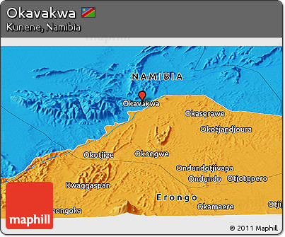 Political Panoramic Map of Okavakwa