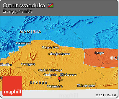 Political Panoramic Map of Omutiwanduka