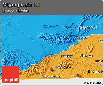 Political Panoramic Map of Otjongundu