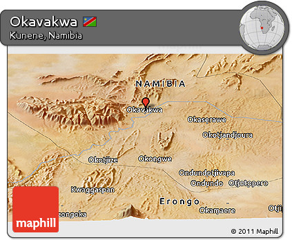 Satellite Panoramic Map of Okavakwa