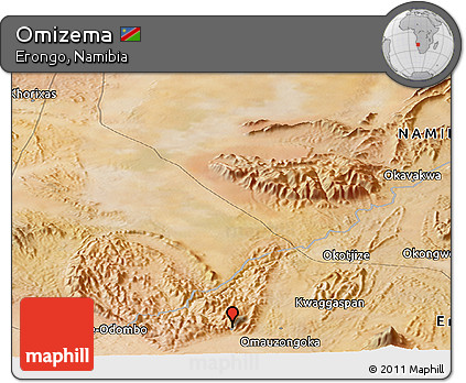Satellite Panoramic Map of Omizema