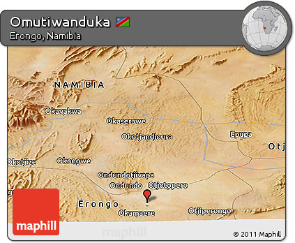 Satellite Panoramic Map of Omutiwanduka