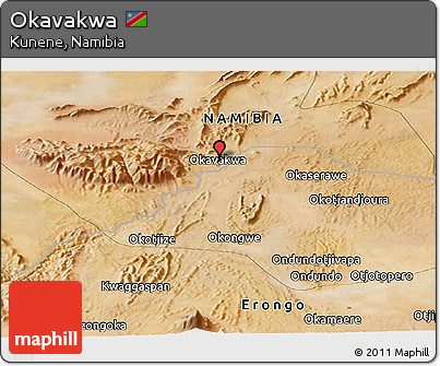 Satellite Panoramic Map of Okavakwa