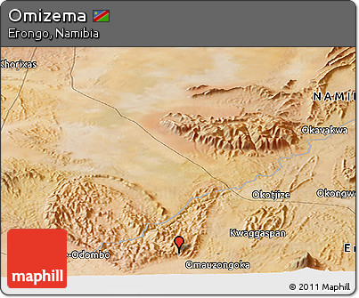 Satellite Panoramic Map of Omizema