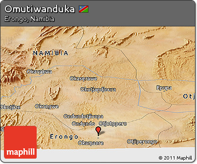 Satellite Panoramic Map of Omutiwanduka