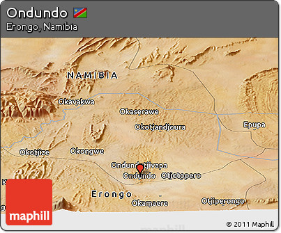 Satellite Panoramic Map of Ondundo