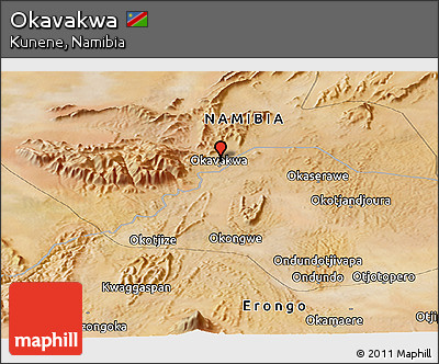 Satellite Panoramic Map of Okavakwa