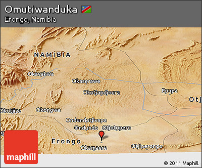 Satellite Panoramic Map of Omutiwanduka