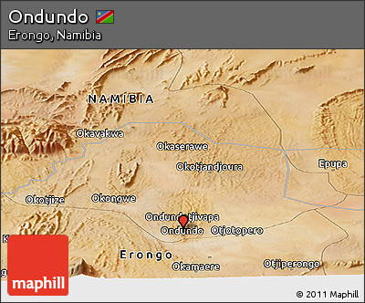 Satellite Panoramic Map of Ondundo