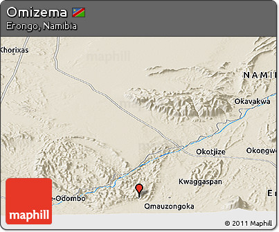 Shaded Relief Panoramic Map of Omizema