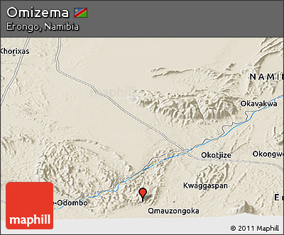 Shaded Relief Panoramic Map of Omizema