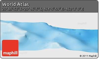 Physical Panoramic Map of the Area around 20° 32' 59" S, 161° 34' 29" E