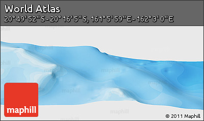Political Panoramic Map of the Area around 20° 32' 59" S, 161° 34' 29" E