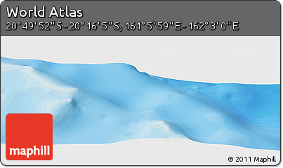 Political Panoramic Map of the Area around 20° 32' 59" S, 161° 34' 29" E