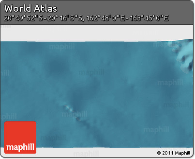 Satellite 3D Map of the Area around 20° 32' 59" S, 163° 16' 30" E