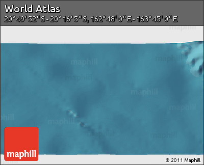 Satellite 3D Map of the Area around 20° 32' 59" S, 163° 16' 30" E