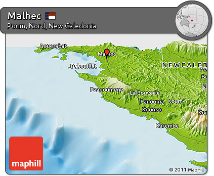 Physical Panoramic Map of Malhec