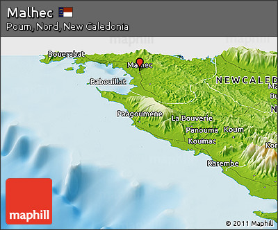 Physical Panoramic Map of Malhec