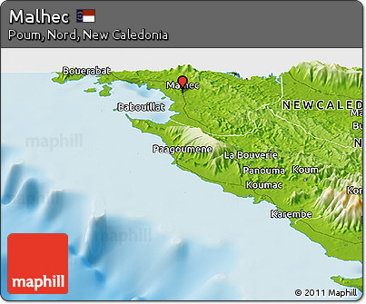Physical Panoramic Map of Malhec