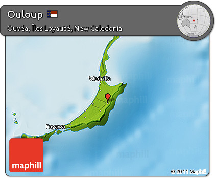 Physical 3D Map of Ouloup