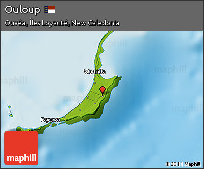 Physical 3D Map of Ouloup