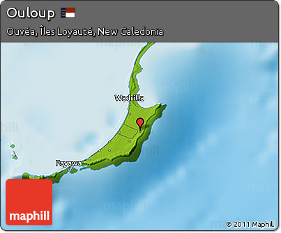 Physical 3D Map of Ouloup