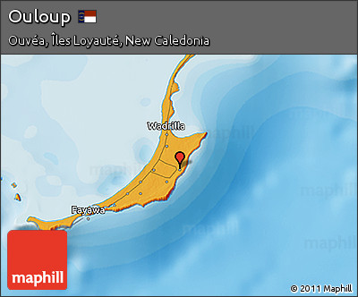 Political 3D Map of Ouloup