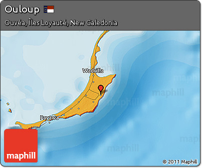 Political 3D Map of Ouloup