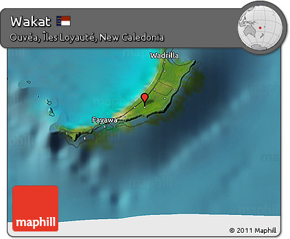 Satellite 3D Map of Wakat