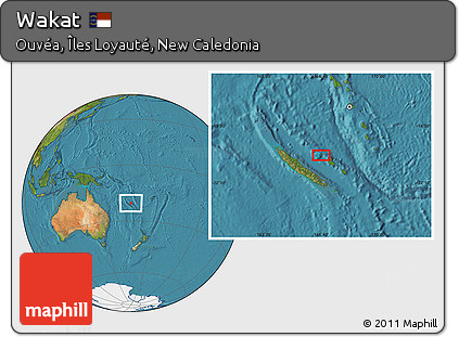 Satellite Location Map of Wakat