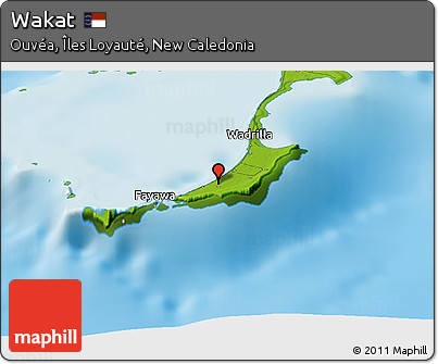 Physical Panoramic Map of Wakat
