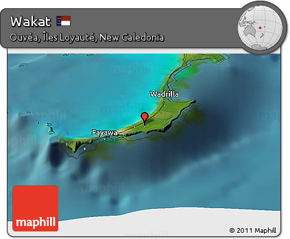 Satellite Panoramic Map of Wakat