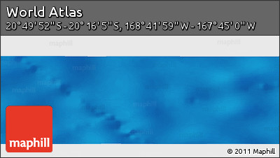 Shaded Relief Panoramic Map of the Area around 20° 32' 59" S, 168° 13' 29" W