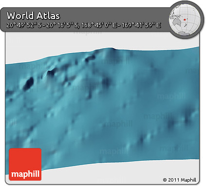 Satellite 3D Map of the Area around 20° 32' 59" S, 169° 13' 29" E
