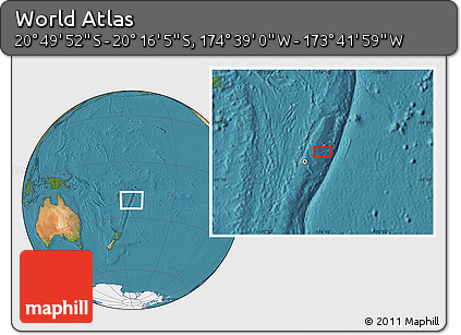 Satellite Location Map of the Area around 20° 32' 59" S, 174° 10' 30" W