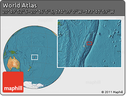 Satellite Location Map of the Area around 20° 32' 59" S, 174° 10' 30" W