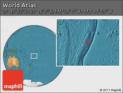 Satellite Location Map of the Area around 20° 32' 59" S, 174° 10' 30" W