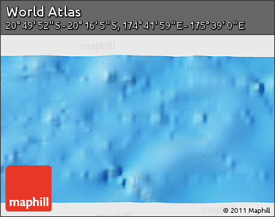 Physical 3D Map of the Area around 20° 32' 59" S, 175° 10' 30" E