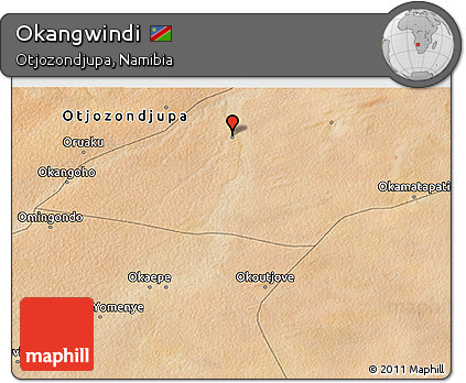 Satellite 3D Map of Okangwindi