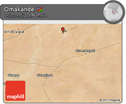 Satellite 3D Map of Omakande
